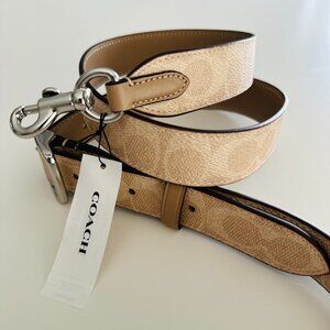 NWT Coach Reversible Strap In Signature Canvas Silver/Sand/Taupe $98